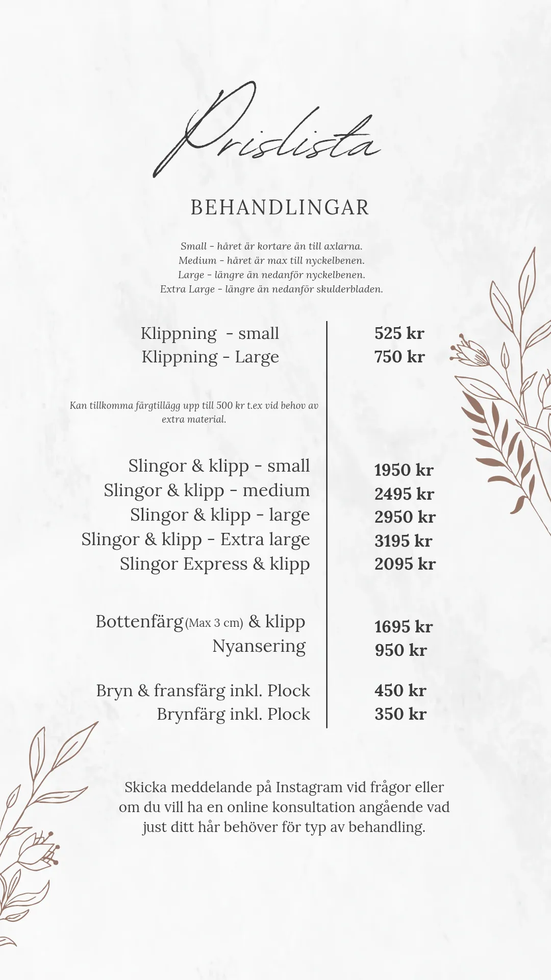 Price List
